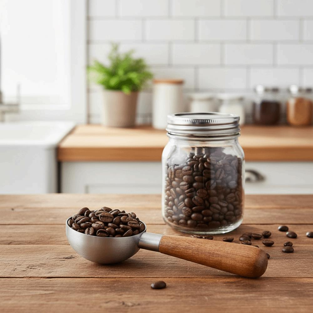 Stainless Steel Coffee Measuring Spoon Comfortable Grip Coffee Bean Spoon Baking