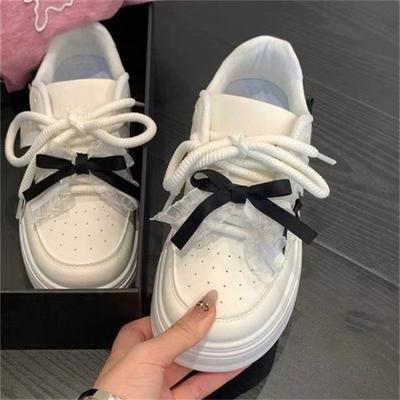 Женские кроссовки, дышащие, студенческие, повседневные туфли для девочек, плоские, из искусственной кожи, белые туфли, вулканизированные, Desginer 2024, zapatos de mujer