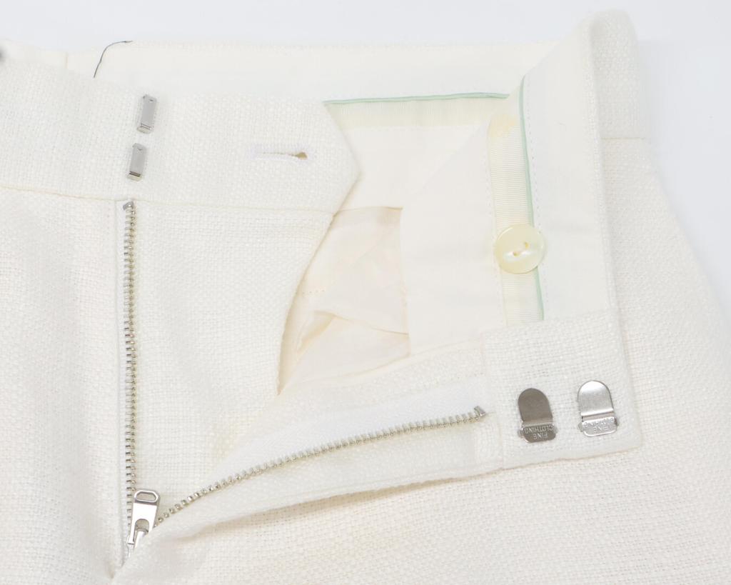 DRAWER [Good Condition] 6514-236-1203 Linen Blend Ottoman Basic Pants/ Bottoms 34 whiteUsed