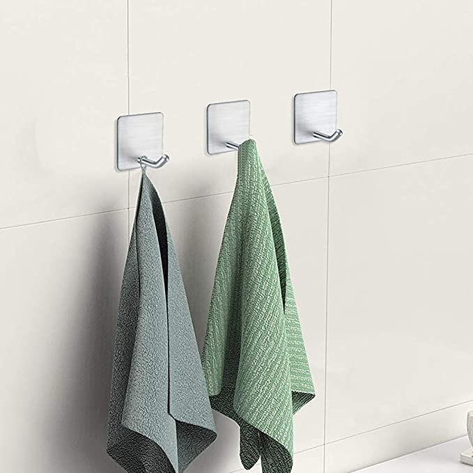 Self Adhesive Wall Hooks Hanger Kitchen Hanging for Towel Bathroom Hook Sticky Hooks Wall Organisation