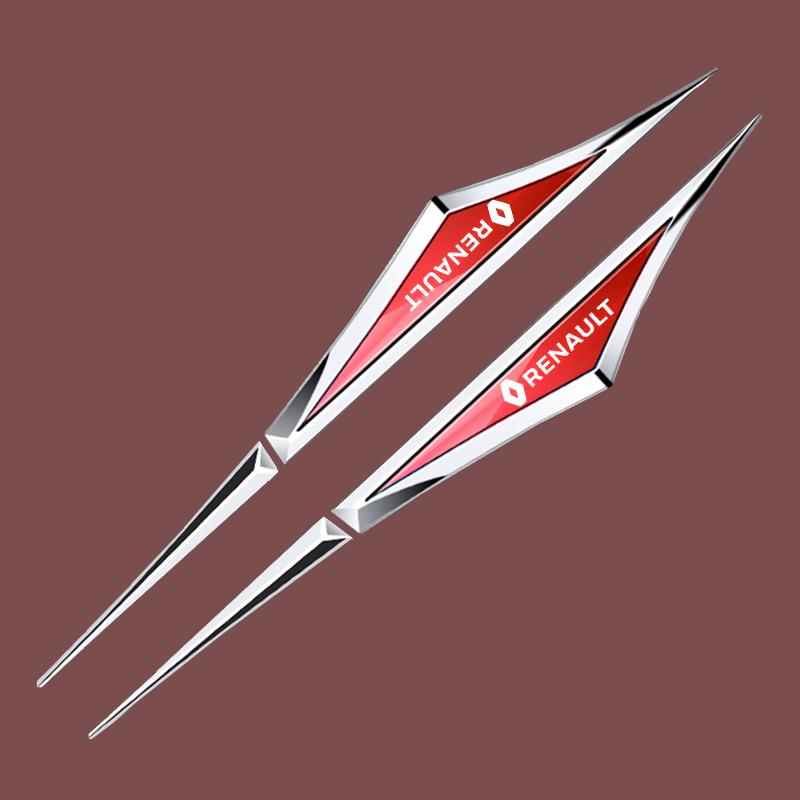 Внутренние наклейки Углеродное волокно Наклейки-эмблемы на крыло автомобиля Наклейки Подходят для Renault RS Koleos Captur Kadjar Megane Clio Ta