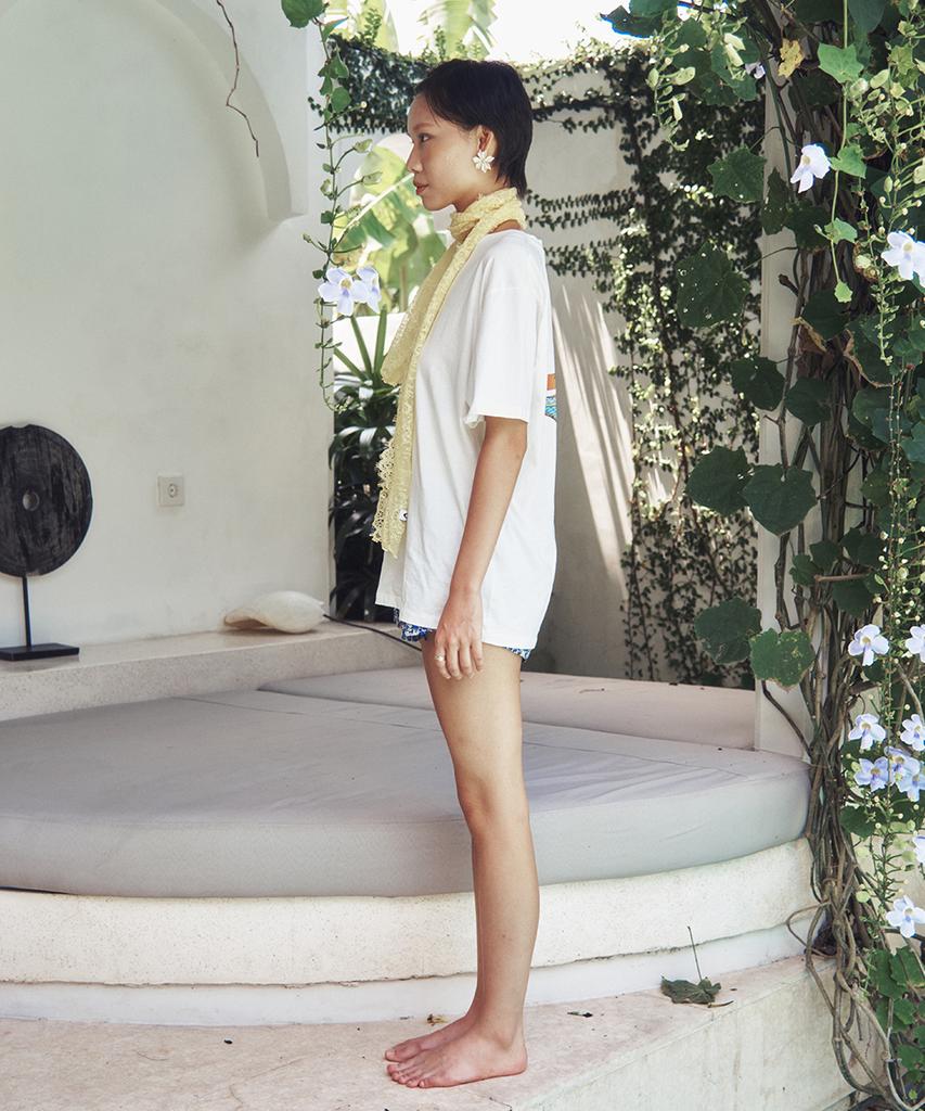 CENTAUR.KR Hawaiian Half Sleeve T-Shirt_White