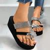Women's Pearl-Embellished Bohemian Style Casual Sandals, Beach Wedge Slippers for Girls