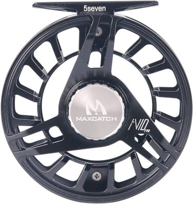 Maxcatch Катушка для нахлыста CNC Алюминий Экстра-большая шпуля Вес катушки, Корпус, Дизайн, - 3/5, 5/7, 7/9 (Черный, 9/11 вес)