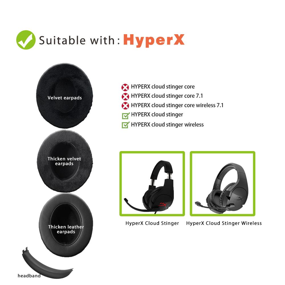 Сменные амбушюры NullMini для наушников HyperX Cloud Stinger Headband Eararmuff Sleeve Headset