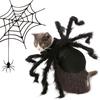 Pet Spider Costume Halloween Furry Giant Simulation Spider Apparel for Cats Small Medium Dogs Pet Halloween Party Cosplay Dress Up Accessory