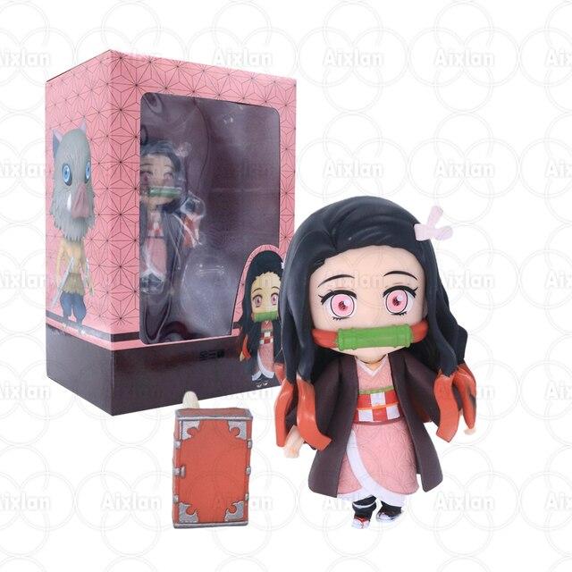 10cm Demon Slayer #1510 Tanjirou Action Figure Kyojuro Rengoku Giyu Tomioka Kimetsu No Yaiba Figure Hashibira Inosuke Figurine