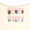 24 шт. Накладные ногти Розовые в горошек Press On Nails Искусственные Акриловые Инструмент для Маникюра Наконечники для Ногтей Носимые Полное Покрытие Наконечники для Ногтей Для Женщин