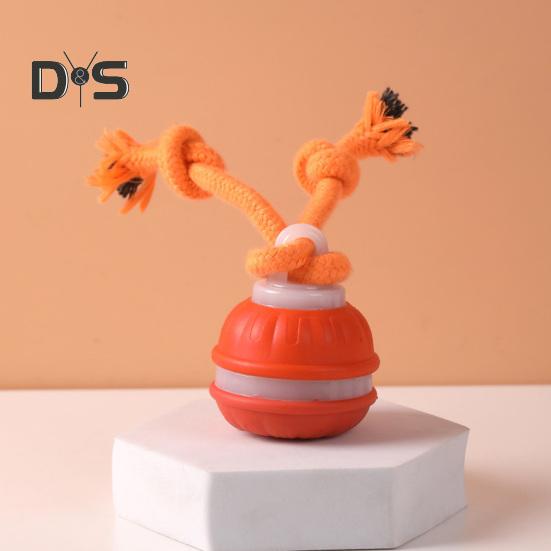 Умная автоматическая игрушка для собак с движущимся мячом и пищащим датчиком движения, компактный дизайн, зарядка через USB, интерактивная катящаяся игрушка для домашних животных