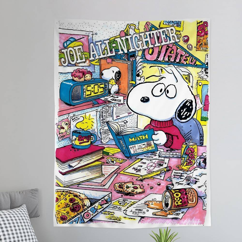The SSnoopy Show Printed Large Wall Tapestry Hanging Tarot Hippie Wall Rugs Dorm Art Home Decor