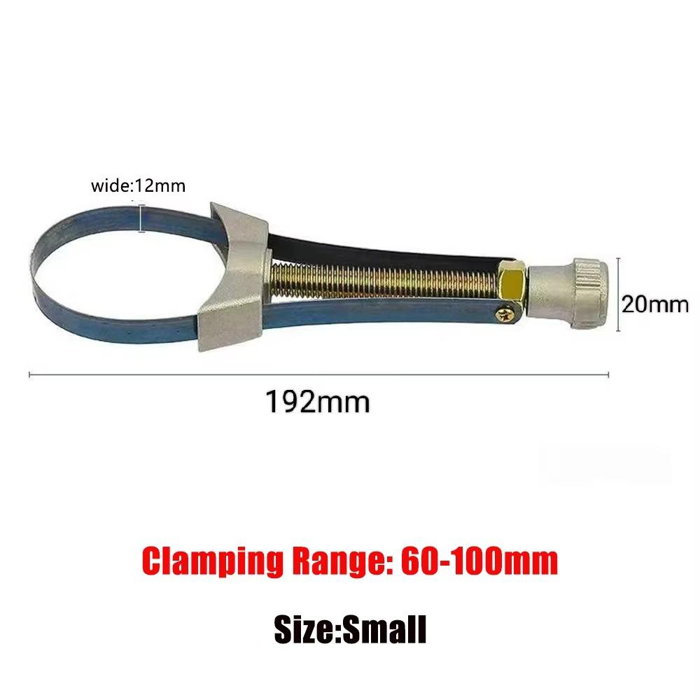 Heavy Car Oil Filter Wrench Adjustable Strap Anti-slip Oil Filter Removal Wrench Effortless High Torque Oil Filter Removal Tool