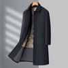 Removable Inner Liner Wool Coat for Men In Autumn and Winter, Long Middle-aged Daddy Coat for Men