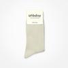 UNBDAY Women's 2-1 Gold Color Socks - Oatmeal