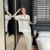 New Style Pajamas for Women Summer Thin Short-sleeved Trousers Silk Cool Silk Home Clothes Suit Spring and Autumn