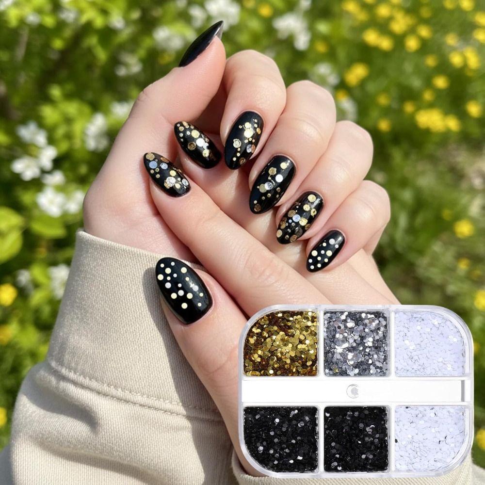 1mm Tiny Dot Nail Art Sequins 3D Laser Round Dots Paillettes New Disco Nail Sequin for Nail Art