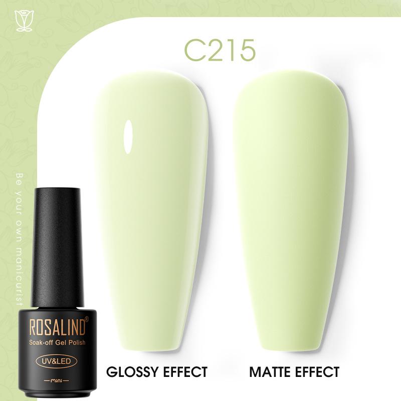 ROSALIND Красочный гель-лак для ногтей, блестящий гибридный лак, полуперманентный лак для ногтей, матовый верхний базовый слой, гель-лак для ногтей
