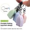 Colorful Mini Folded Nail Clipper Pendant With Key Ring Plastic Handle Rotary Nail Clipper Nail Accessories And Tools