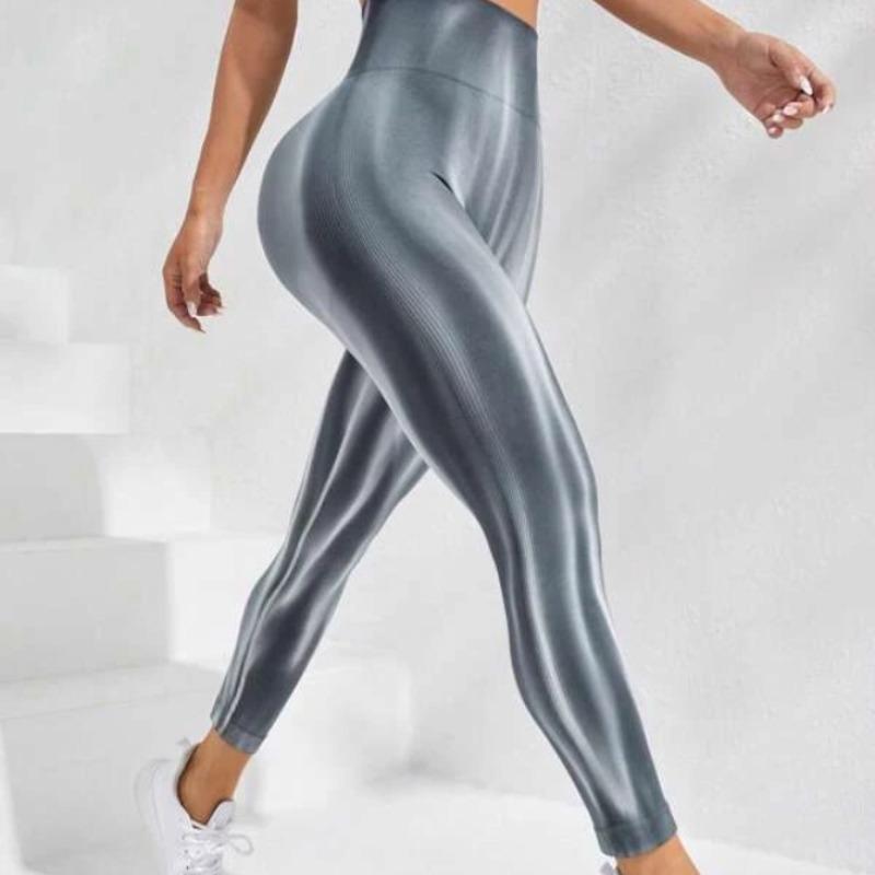 Бесшовные спортивные повседневные штаны для фитнеса и йоги, женские облегающие леггинсы с высокой талией и эффектом пуш-ап, облегающие леггинсы для йоги с принтом Polar Light 25608