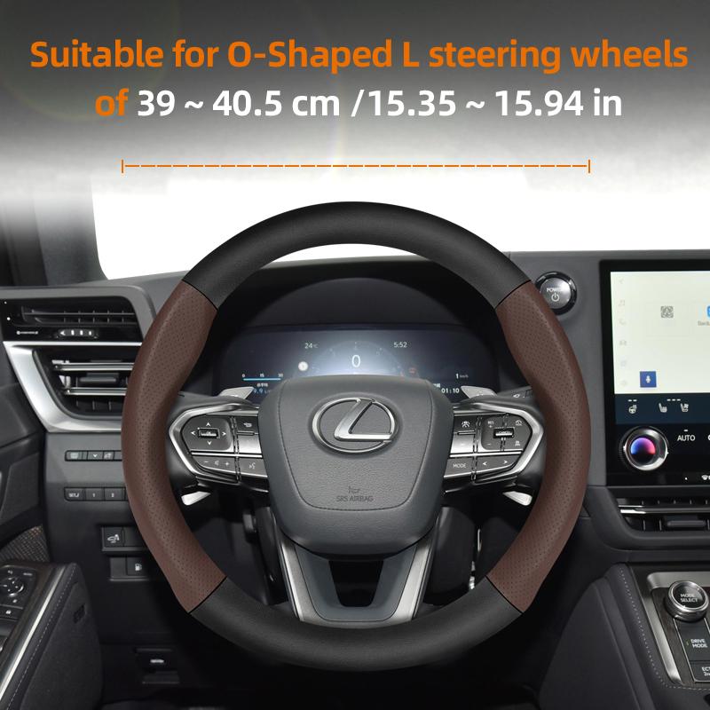 For Lexus Carbon Fiber Texture Perforated Leather Steering Wheel Cover Is 250 350 Rx 330 Nx Gs Es Lx 570 Gx 460 Rx400h Ct200h