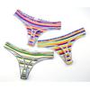 YOUULAR 3 шт./лот, модные женские хлопковые бесшовные стринги, сексуальное красочное полосатое нижнее белье, трусики, стринги, женское нижнее белье, нижнее белье M-XL