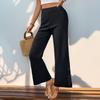 YYFS Женские модные повседневные однотонные брюки с высокой талией и принтом, брюки и капри