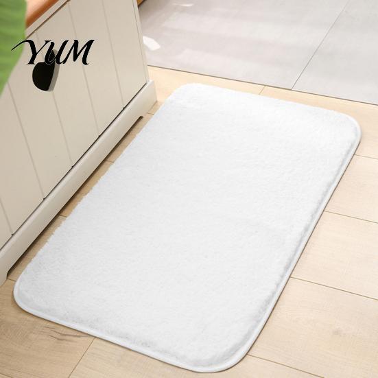 Water Absorbing Foot Mat Thick Plush Bath Rug, Extra Soft Absorbent Bathroom Non Slip Safety Shower Rug Fluffy Microfiber for Floor/Tub, 24 x 16 Inch
