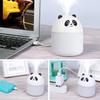 250ml Cute Panda Mini Air Humidifier with Night Light Essential Oil Diffuser USB Mist Maker Car Air Freshener for Bedroom Office