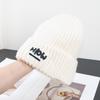 Вязаная шапка для женщин Осень-зима Модные этикетки Теплая шапка Маленькое лицо Универсальная шапка для пар Шапки и кепки (унисекса)