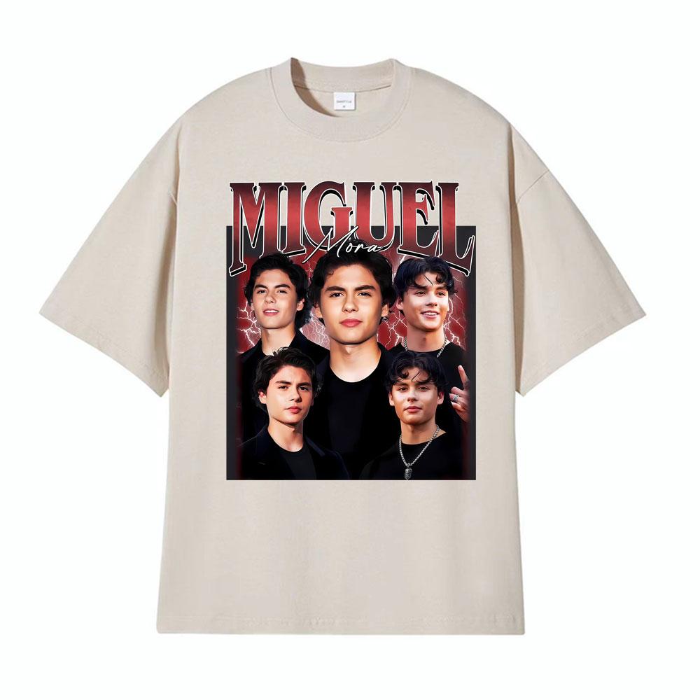 Miguel Mora Vintage Funny Meme Printed T Shirts Men Women Fashion Oversized Streetwear T Shirt Casual Loose 100% Cotton T-shirts
