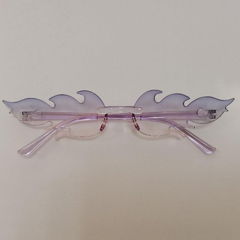 Солнцезащитные очки Flame, персонализированные цветные солнцезащитные очки без оправы для выпускного вечера, интегрированные очки цвета конфет