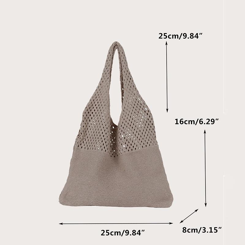 Дизайнерские вязаные сумки, вместительные сумки-тоуты для женщин, летние пляжные сумки, большие кошельки, повседневные ажурные тканые сумки через плечо