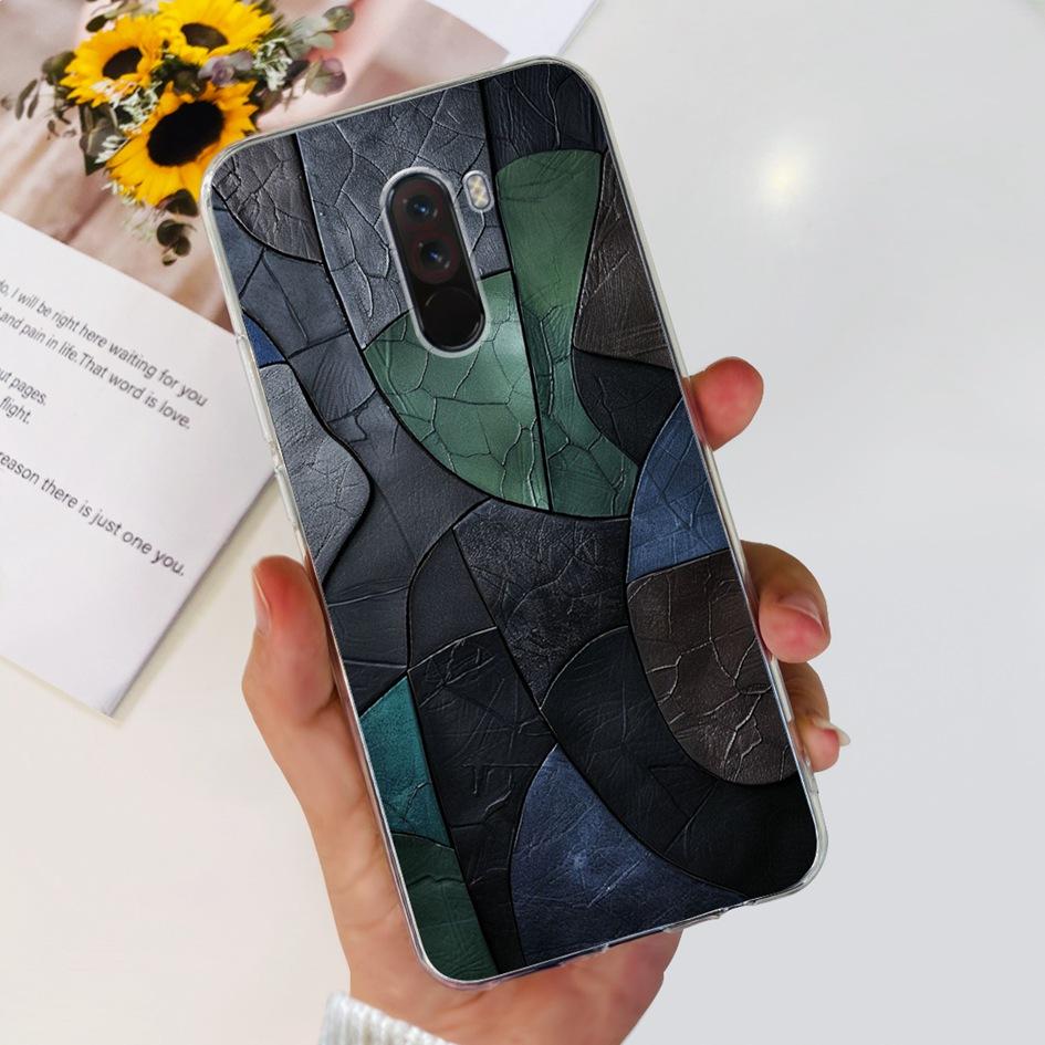 6,81" Чехол для Xiaomi Mi Pocophone F1 Силиконовая задняя крышка Модный ТПУ чехол для телефона Для Xiaomi Poco F1 Чехлы PocofoneF1 Мягкий бампер