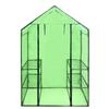 Greenhouse - vidaXL - 4 Shelves - Powder-coated Steel - UV-resistant - Transparent Green