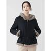 Trendy Women's Hooded Parka Coat with Faux Fur and Thickened Down Filling, Internal Waist Drawstring for Slim Fit