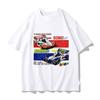 New Summer Men Cotton Print  T Shirt Anime Racing Men Oversized T-shirt Fashion  Casual and Relaxed Top Fashion