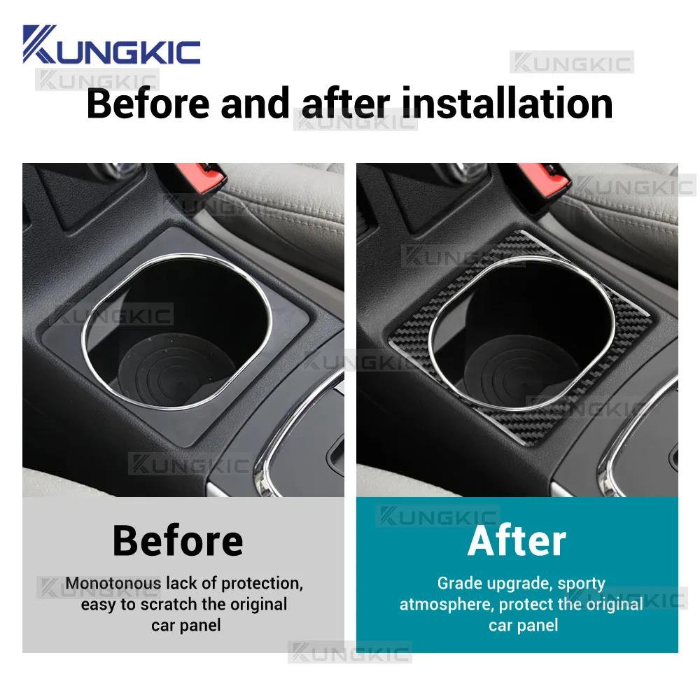 For Mercedes-Benz A-Class W169 B-Class W245 2004 2005 2006 2007 2008 2009 2010 2011 Real Soft Carbon Fiber Cup Holder Panel Trim