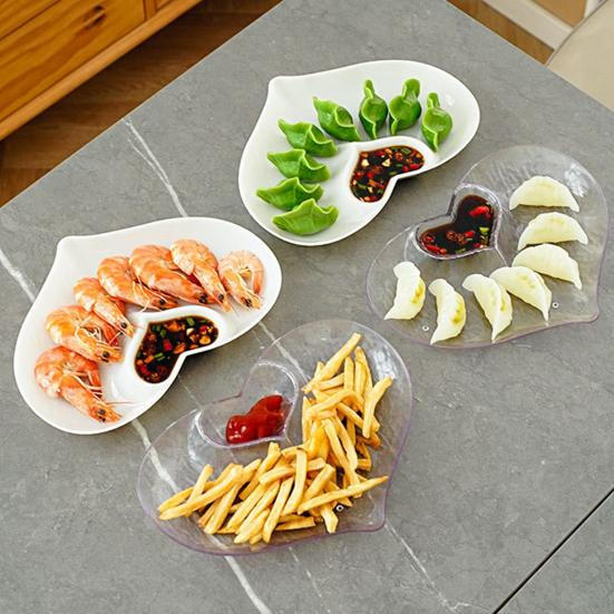 Сервировочный набор для чипсов и дипов Разделенное сервировочное блюдо Тарелки для суши с отделением для соуса Сыры Поднос для подачи закуски из пельменей Тако Суши