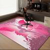 1PC Custom Name Pink Glitter Fairy Theme Floor Mat Ideal for Living Room, Game Rooms, Office, Bedroom Floor Mat Playful Design