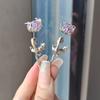 Серьги высокого класса с натуральным камнем и цветком Mori Sweet Temperament, модные серьги с индивидуальным дизайном для женщин