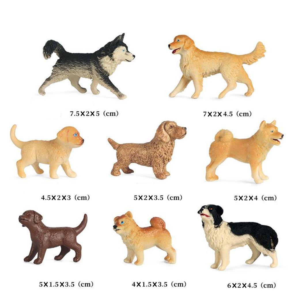 Твердый пластик, имитация модели собаки, декор, детская игрушка, миниатюрная фигурка