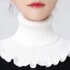 Decoration Accessories Ruffle Female Wool Scarf Korean Style Scarves Knitted Bib Fake Collar