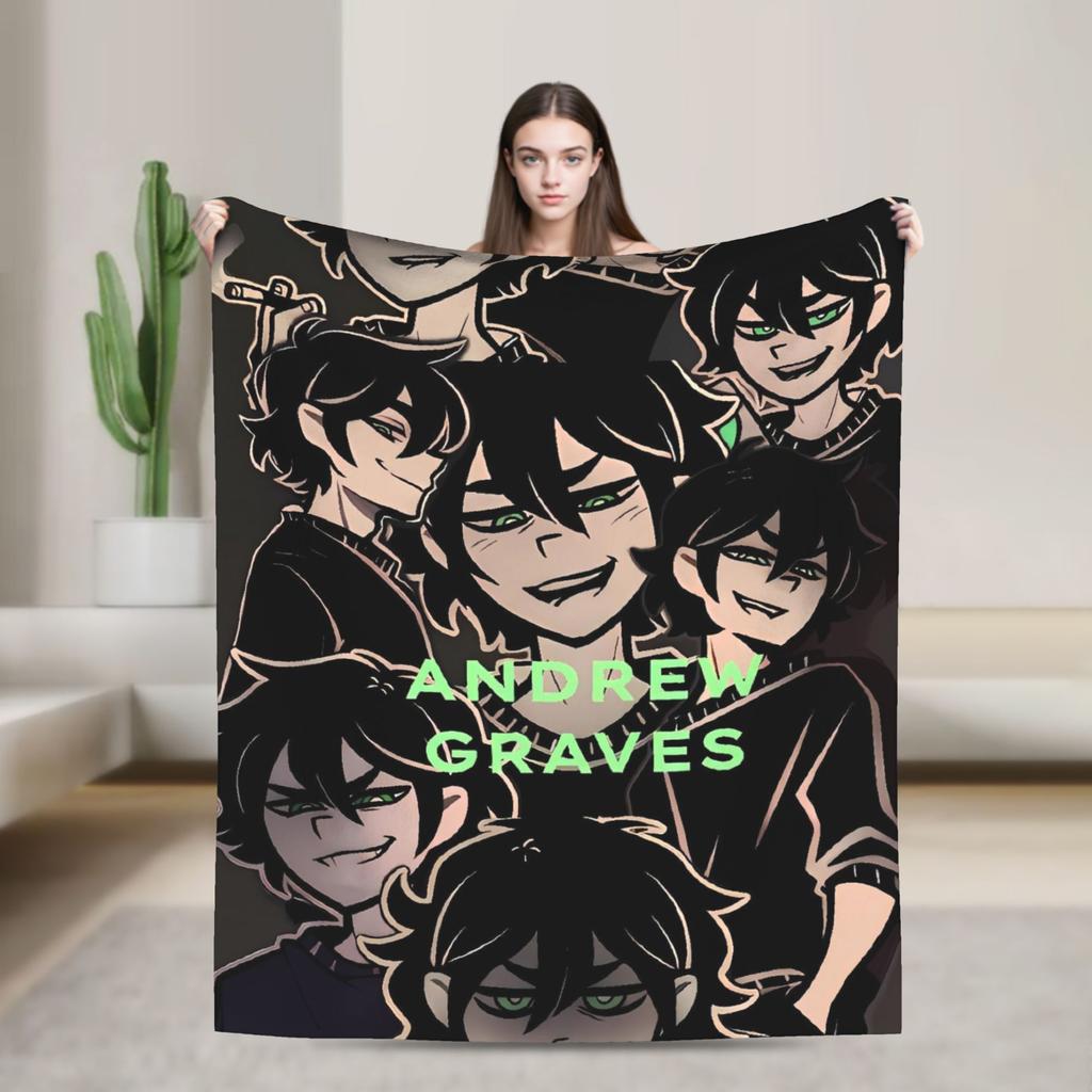 Warm Blanket Travel Office The Coffin of Andy and Leyley Throw Blanket Flannel Bedspread For Bedroom Graphic Sofa Bed Cover