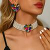 Ladies' Fashion Design Pearl Set Series Necklace Earrings Jewelry Set Wedding Party Festival Gift