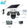 V380 Уличная 4G камера на солнечных батареях с ночным видением и водонепроницаемым трехэкранным дисплеем