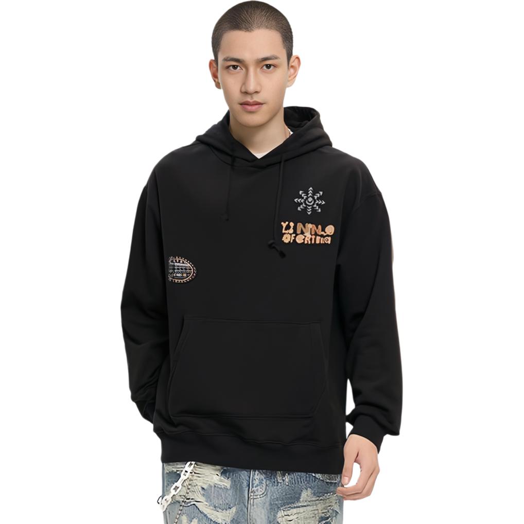 Толстовка с капюшоном Li Ning Printed Letter, унисекс, черные AWDT691-4