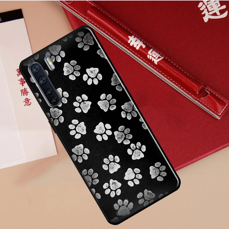 Dog Paw Case For Oppo A60 A98 A58 A78 A18 A38 A80 A40 A77 A57 A17 A74 A54 A94 A96 A76 A16 A15 A5 Pro