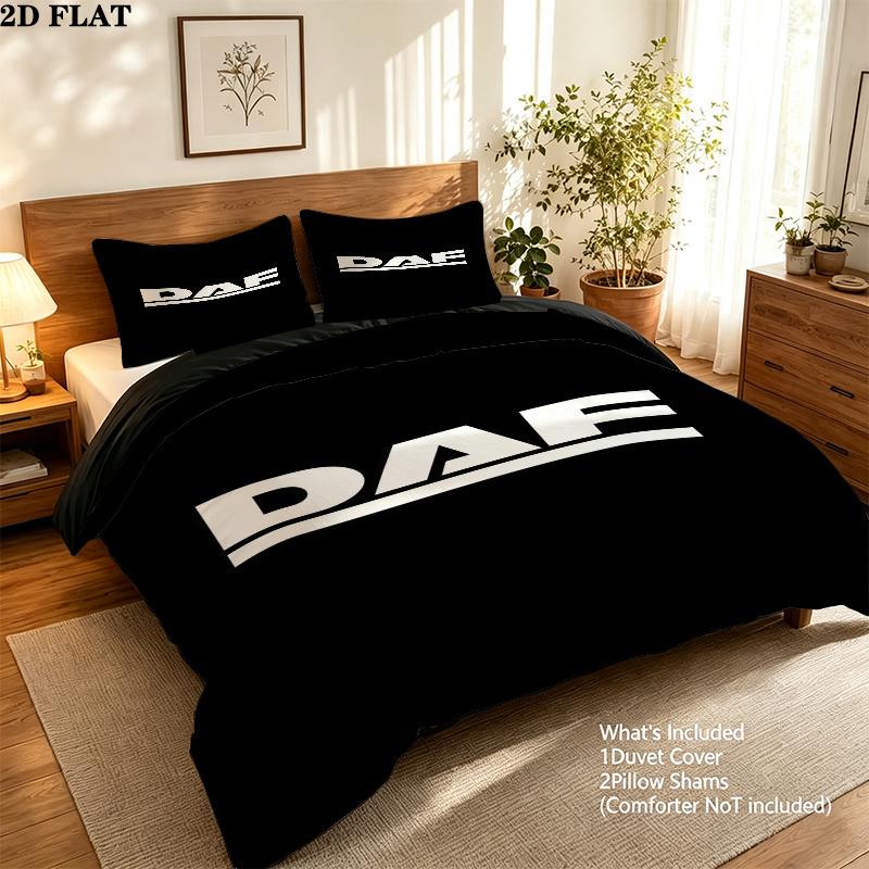 DAF Pattern Bedding Home Decoration Birthday Gift ( 1 duvet cover + 2 pillowcase, without core),fan merchandise.