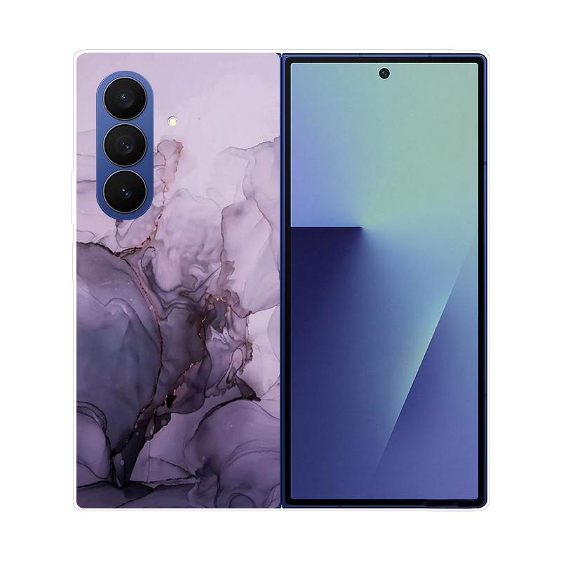 Чехол для Samsung Galaxy Z Fold 7 Мраморный Жесткий ПК Задняя Крышка Для Samsung Galaxy Z Fold7 ZFOLD7 Полностью Защитный Корпус Телефона