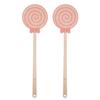 2Pcs Lollipop Fly Swatter Long Handle Heavy Duty Lightweight Hangable Wide Fine Mesh Indoor Outdoor Manual