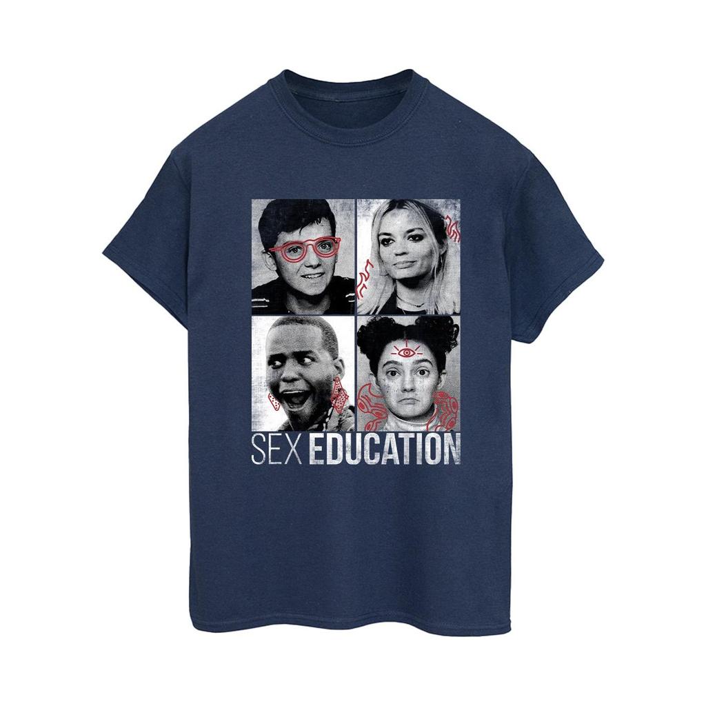 Netflix Womens/Ladies Sex Education Class Photos Cotton Boyfriend T-Shirt